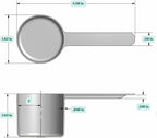 1/4 Cup (4 Tablespoon | 2 Oz. | 60 mL) Long Handle Scoop for Measuring Coffee, Pet Food, Grains, Protein, Spices and Other Dry Goods (Pack of 25)