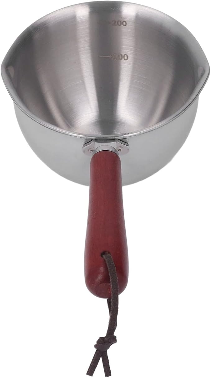 Melting Pot,Nonstick Stainless,Butter Milk Pot, Stainless Steel Butter Warmer Coffee Warmer Milk Pot Steel Milk Coffee Warmer with Dual Pour Spouts Small Saucepan for Syrup