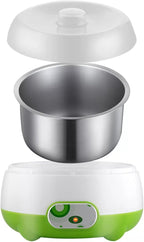 1L Electric Yogurt Maker Auto Constant Temperature w/Stainless Steel Inner Pot DIY Yogurt Maker for Home Organic Yogurt Fruit Wine Maker Cheese Maker