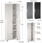 SystemBuild Camberly 24" Utility Storage Cabinet in Graphite Gray