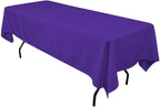 Gee Di Moda Rectangle Tablecloth - 60 x 126" Inch - Purple Rectangular Table Cloth for 8 Foot Table in Washable Polyester - Great for Buffet Table, Parties, Holiday Dinner, Wedding & More