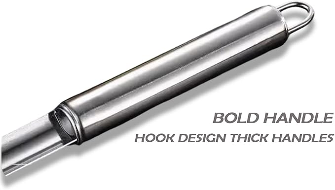 Corer and Pitter Set of 4, Multi-Function Corer and Pitter Remover Set, Stainless Steel Core Remover Tool for Apple, Pear, Cherry, Jujube, Red Dates or More with Sharp Serrated Blade