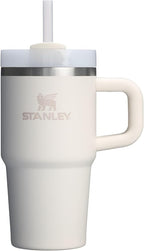Stanley Quencher H2.0 Tumbler with Handle and Straw 20 oz | Flowstate 3-Position Lid | Cup Holder Compatible for Travel | Insulated Stainless Steel Cup | BPA-Free | Cream 2.0
