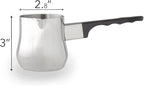 Imperial Home Turkish Coffee Pot Warmer Set, Stainless Steel Tea Pot, Espresso Warmer for Stovetop, Milk Frother, Butter Maker, Mini Melting Pot, Coffee Decanter & Carafe, 3 Pot Set