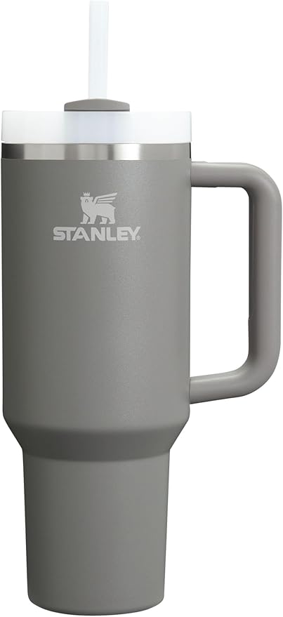 STANLEY Quencher H2.0 Tumbler with Handle and Straw 40 oz | Flowstate 3-Position Lid | Cup Holder Compatible for Travel | Insulated Stainless Steel Cup | BPA-Free | Stone