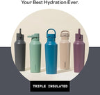 Corkcicle Sport Canteen Insulated Tumbler, Flint, 20 oz – Reusable Water Bottle Keeps Beverages Cold for 25 Hours & Hot 12 Hours – Cupholder Friendly Tumbler with Screw-On Cap