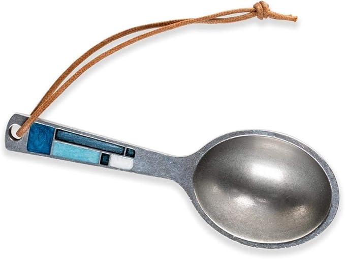 DANFORTH “Riversong/Cascade” Coffee Scoop, Pewter Metal Coffee Scoop for Ground Coffee, Cocoa Powder, Loose Tea & More, Food Safe & Lead Free, Made in the USA, Gift-Ready Packaging, 5.5” L x 1 Tbsp
