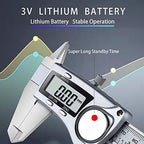 Electronic Digital Calipers, inch and Millimeter Conversion,LCD Screen displays 0-6" Caliper Measuring Tool, Automatic Shutdown, Suitable for DIY/Jewelry Measurement (200mm Stainless Steel)