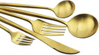JASHII Luxury Gold Flatware, Silverware Sets, 20-piece Elegant Cute 18/10 Stainless Steel Silverware Set for Eating Home Kitchen Hotel Restaurant, Service Sets for 4 People, Dishwasher Safe
