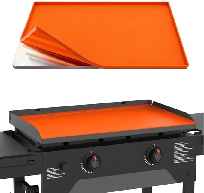 KITCHEN PERFECTION 28" Premium Silicone Griddle Cover Mat for Blackstone Griddle 28 Inch - Hermetic Protection from Rust & Debris All Year, Fits All Blackstone 28 Inch Models - Food Grade Silicone