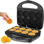 Mini Waffle Maker for Kids, Make Bite-Sized 8 * 2" Tiny Waffles, Great for Breakfast, Snacks, Desserts and More