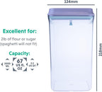 BopTop (1pc - 2000ml) Airtight Food Storage Container – Mechanical Silicone Seal Canister - BPA-Free - 2Qt
