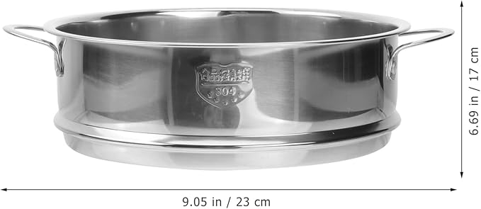 9 Inch Steamer Basket, STOBAZA Stainless Steel Steamer Insert for Pot, Veggie Rack with Handle, Vegetable Basket for Pot, Dishwasher Safe