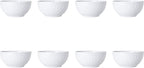 Pfaltzgraff Sylvia 32-Piece White Dinnerware Set, Service for 8, Durable Stoneware Plates, Bowls, and Mugs, Microwave and Dishwasher Safe