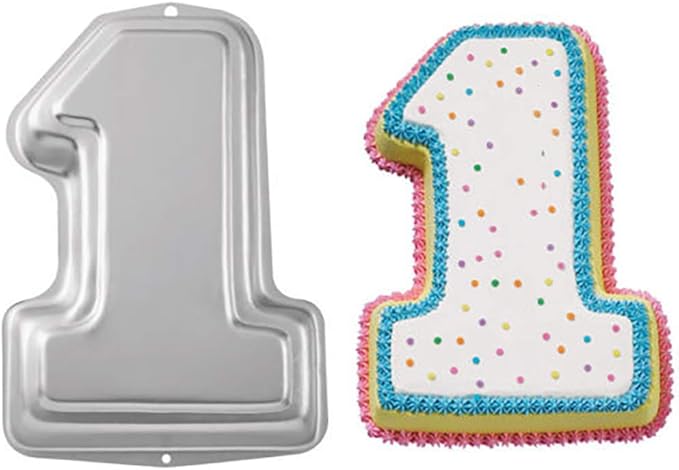 No.1 Shaped Cake Pan Mould Aluminum 3D DIY Cake Baking Pan for Birthday, Anniversary, Party, Christmas