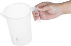 Restaurantware Measuring Cups, 1 Quart Pack of 10 Conical Spout Baking Measuring Cups, Liquid Scaling Vessels with I-Beam Handle, Embossed Graduations, Clear, Break and Crack Resistant for Baking
