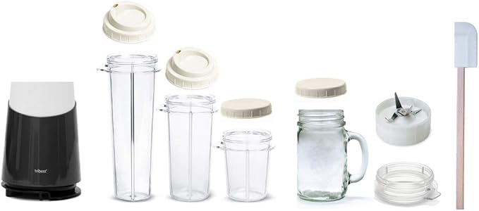 Tribest II Ready Personal Blender with Mason Jar Mug, One-Size, Gray
