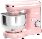 VIVOHOME Stand Mixer, 660W 10 Speed 6 Quart Tilt-Head Kitchen Electric Food Mixer with Beater, Dough Hook, Wire Whip and Egg Separator, Pink