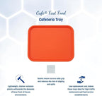 Carlisle FoodService Products Cafe Fast Food Cafeteria Tray with Patterned Surface for Cafeterias, Fast Food, And Dining Room, Plastic, 17.87 X 14 X 0.98 Inches, Orange