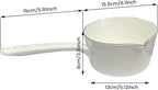 Enamel Milk Pan, 1.2L Mini Butter Warmer, Enamelware Saucepan Pan with Pour Spout, Nonstick Enamel Milk Pot, Butter Melting Pot for Induction Electric Gas Stoves