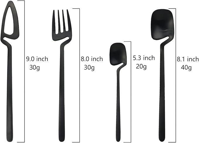 JASHII Flatware Set 32-piece Silverware Set Matte Finished Cutlery Set Service for 8 Include Knife/Fork/Spoon/Coffee spoon Dishwasher Safe (Yellow Silver)