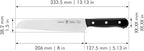 HENCKELS Solution Razor-Sharp 8-inch Bread Knife, Cake Knife, German Engineered Informed by 100+ Years of Mastery, Black/Stainless Steel