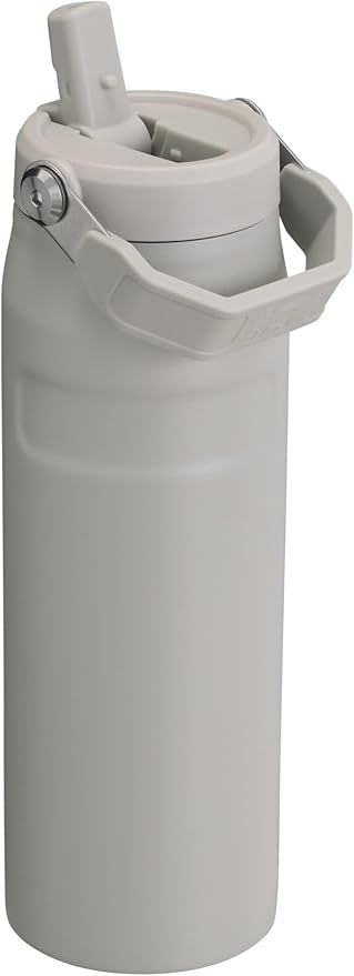 Stanley IceFlow Flip Straw 2.0 Water Bottle 24 OZ | Built-In Straw with Larger Opening | Lightweight & Leak-Resistant | Insulated Stainless Steel | BPA-Free | Ash