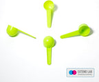 5g Plastic Measuring Spoons (10ml) – Pack of 5 mini Scoops for Protein Poweder, Creatine, Coffee, Lab, Baking, Laundry, Canisters, Dry Goods – 1 Teaspoon Measuring Spoons (tsp), Green