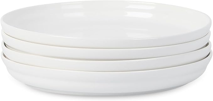 Stone Lain Virtuo 4-Piece Dinner Plate Set Porcelain, White