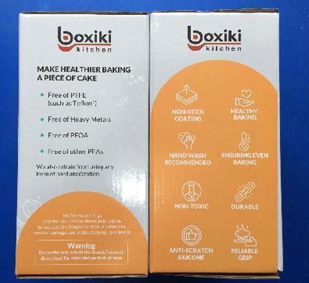 Boxiki Kitchen Premium Non-Stick Fluted Cake Pan - Ceramic Bakeware for Perfect Pound Cakes, Chocoflan & More - Durable & Easy Release