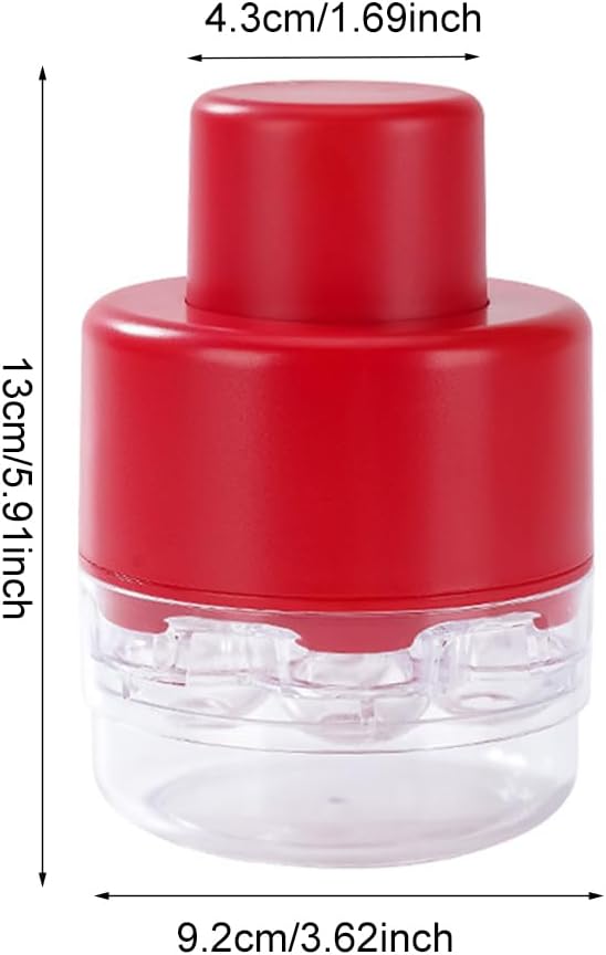 Cherry Pitter Tool,7 Hole Push Button Quick Release Cherry Pitter Multifunctional Fruit Pit Remover with Splatter Protector for Kitchen, Cake Shop, Fruit Salad(COLOR:Red)