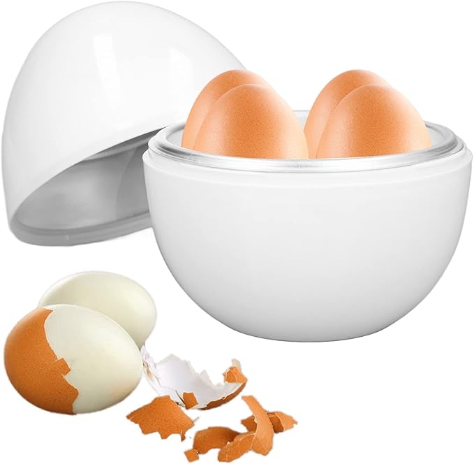 Microwave Egg Boiler for 4 Eggs, Boiled Egg Poachers, Rapid Egg Cooker Microwave Boiled Egg Maker for Hard Soft Boiled Egg Cooker Steamer