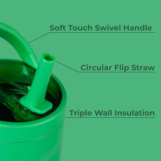 HydroJug Sport - Stainless Steel Tumbler with Straw, Vacuum Insulated, 32oz Leakproof Water Bottle, Ergonomic Design, Reusable, Dishwasher Safe, Rubber Base, Durable for Gym or Outdoors, Clover