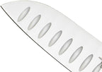 Mercer Culinary Millennia Colors 7-Inch Granton Edge Santoku Knife, Blue