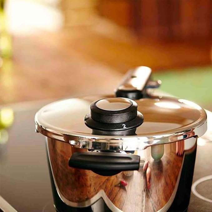 Fissler Vitavit Premium Pressure Cooker with Steamer Insert, 3.7 Quart