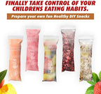 SMALL SIZE Frozip 125 Disposable Ice Popsicle Mold Bags| BPA Free Freezer Tubes With Zip Seals | For Healthy Snacks, Yogurt Sticks, Juice & Fruit Smoothies, Ice Candy Pops| Comes With A Funnel (5x2")