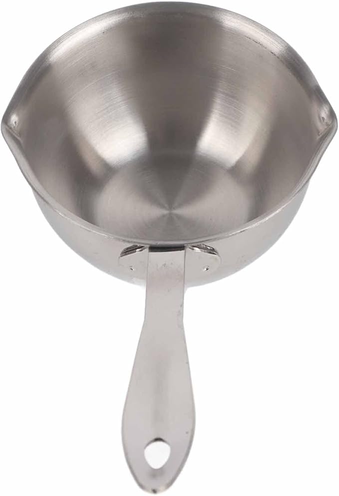 Butter Warmer Pot, AllinOne, Flat Induction Base, Stainless Steel, Mini Butter Hotpot, Milk Pot, Small Pot (150ML)