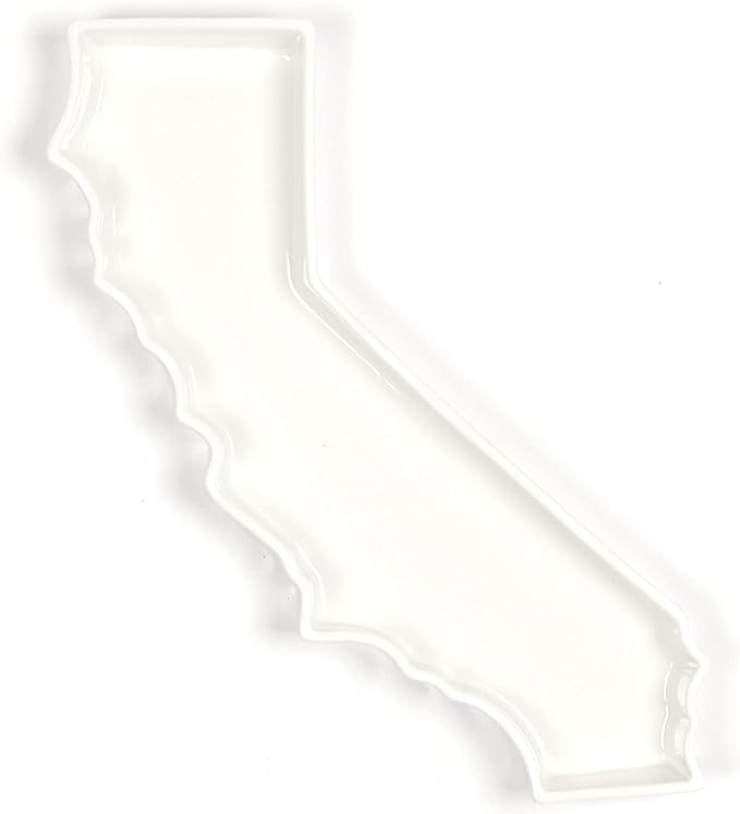 California Shaped Baking Dish Serving Platter or Decorative Tray Charming Porcelain Bakeware Oven Microwave and Dishwasher Safe