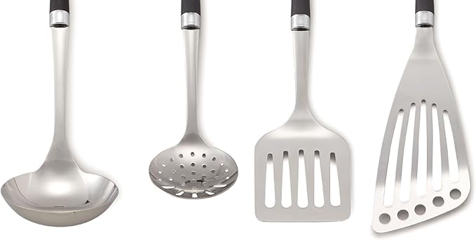 Seki Japan Right Handed Stainless Steel Spatula Wide Thin Slotted Turner Kitchen Utensils