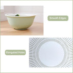 Colander Bowl Set of 2, Nesting Large Capacity Plastic Food Strainer for Pasta, Vegetables and Fruits Washing Draining Basket, Space Saving, BPA Free