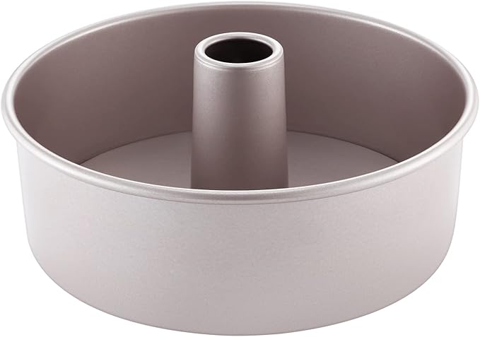 CHEFMADE Angel Food Cake Pan, 8-Inch with Removable Loose Bottom Non-Stick Chiffon Tube Pan 2-Cups for Oven and Instant Pot Baking (Champagne Gold)