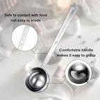 Coffee Scoop, Stainless Steel Coffee Spoons Set, 1 tablespoon (15ml) and 1 tablespoons (30ml) Measuring Spoon, Tablespoon Measure Spoon for Coffee, Milk Powder, Fruit Powder, 2 Pack(Long)