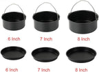2pcs/set Universal Air Fryer Accessory set Steel Pizza Pan Baking Cake Barrel For Gourmia