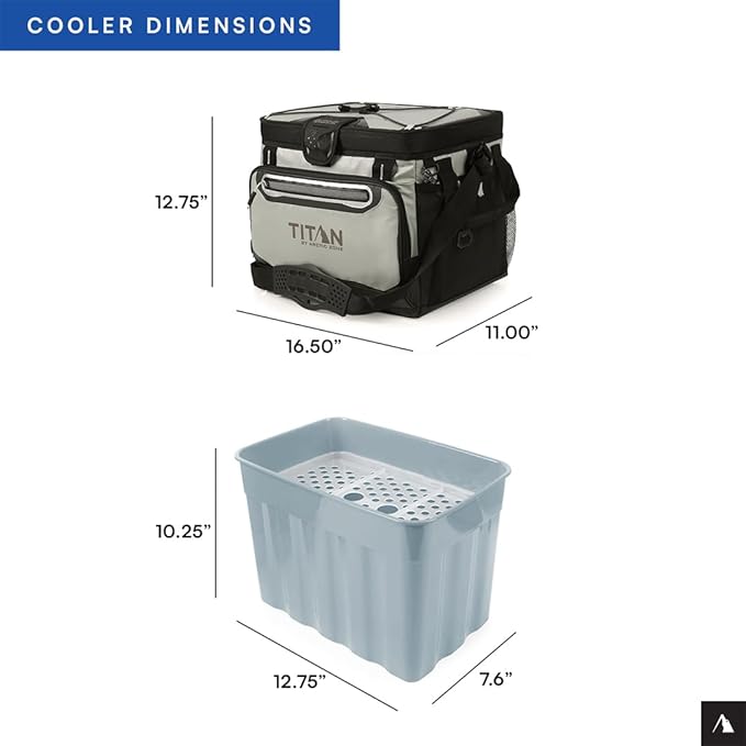 Titan by Arctic Zone 30 Can Zipperless Soft Cooler with HardBody Liner