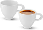 Minh Long 4 OZ Porcelain Espresso Cups Set of 2, Mini Coffee Mugs, Demitasse Cups, Espresso Mugs, Designed for Double Shots of Espresso, Lungo and Tea, Perfect for Coffee Machine and Maker - White