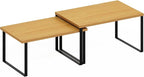 Furinno Ravel Multipurpose Expandable, Stackable Kitchen Counter Shelves, Set of 2, Beech/Black
