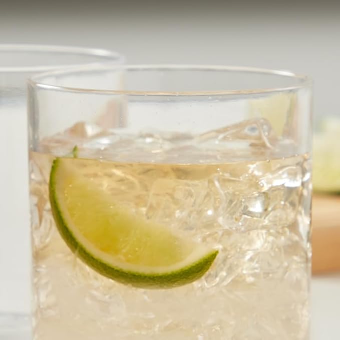 US Acrylic Classic Clear Plastic Reusable Drinking Glasses (Set of 6) 12oz Rocks Cups | BPA-Free Tumblers, Made in USA | Top-Rack Dishwasher Safe