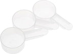 3 Pack Tablespoon Measuring Spoon Set with Short Handle Coffee Scoop - 1 Tablespoon (15 ML) Clear Plastic Scoops for Coffee, Loose Tea, Protein, Spices, Powders, and Other Dry Goods