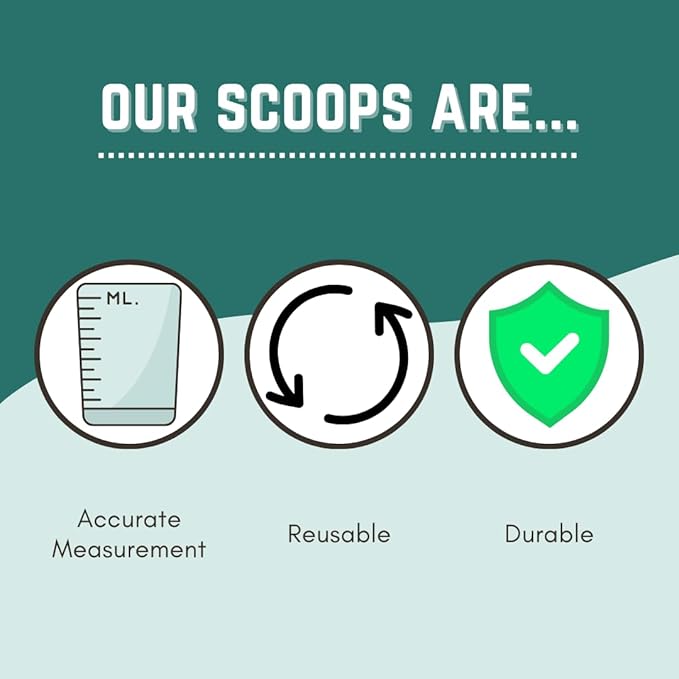 4 Teaspoon (20 mL) Long Handle Scoop for Measuring Coffee, Pet Food, Grains, Protein, Spices and Other Dry Goods (Pack of 25)