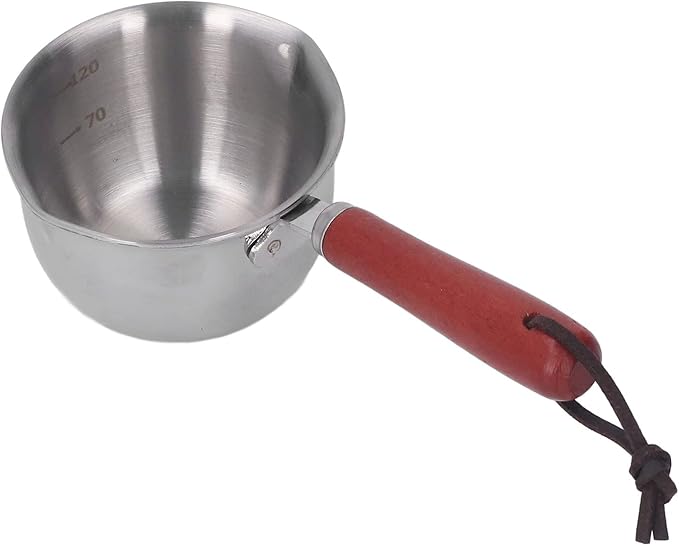 Melting Pot, Nonstick Stainless, Butter Milk Pot, Stainless Steel Butter Warmer Coffee Warmer Milk Steel Coffee with Dual Pour Spouts Small Saucepan for Syrup